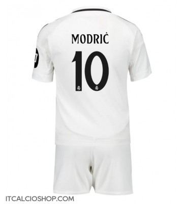 Real Madrid Luka Modric #10 Prima Maglia Bambino 2024-25 Manica Corta (+ Pantaloni corti)